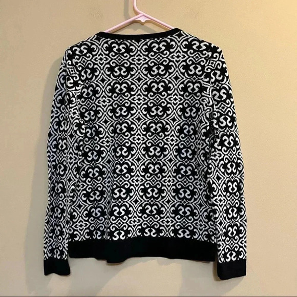Croft & Barrow Black & White Knit Sweater Womens Small S Pullover - Picture 7 of 7